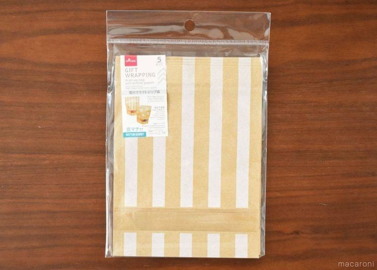 ダイソー窓付クラフトジップ袋