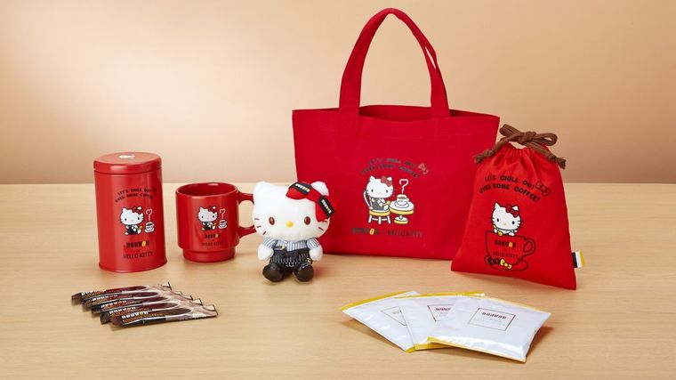 ドトールとハローキティの限定コラボグッズが登場。サンリオショップにて販売!の画像