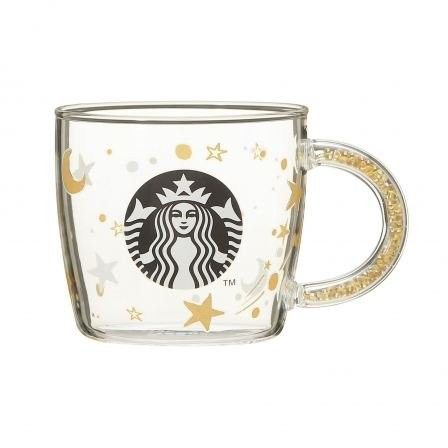 スターバックスコーヒーのホリデー2020 ビーズハンドル耐熱グラスマグスター