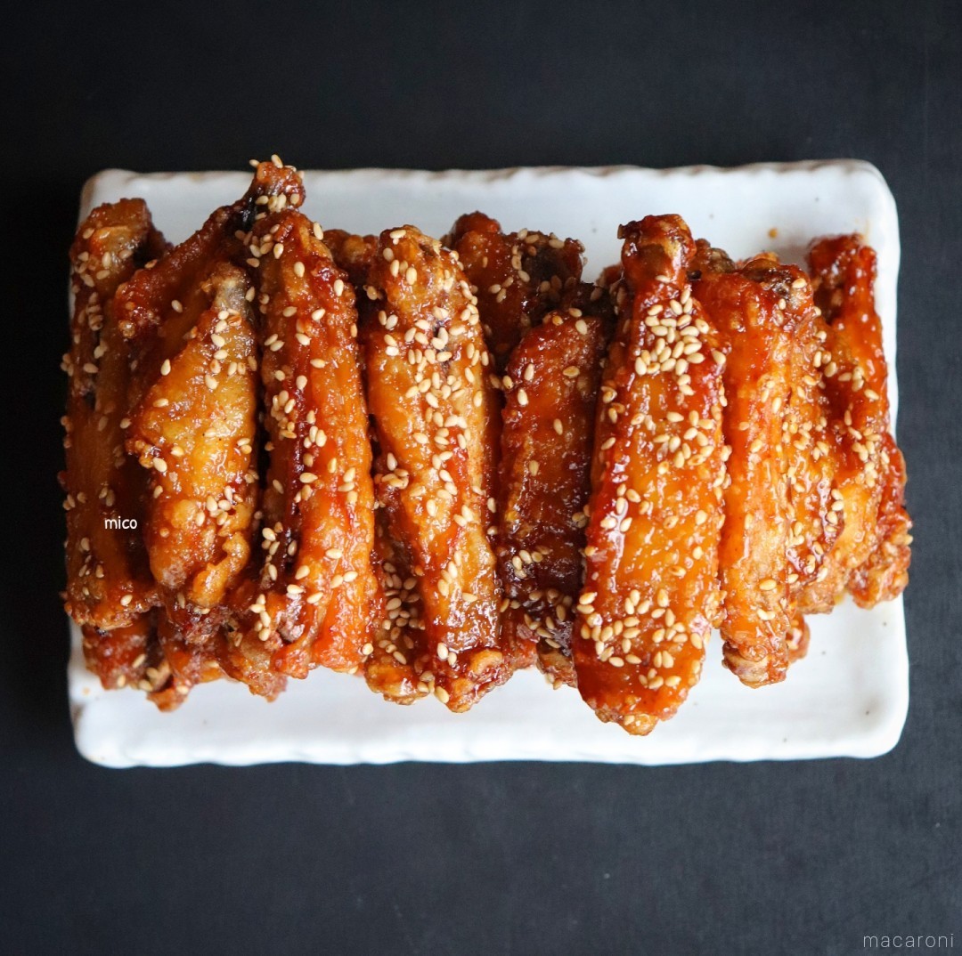 手羽中 ひとつ食べたらエンドレス！やみつき手羽中甘辛チキン - macaroni