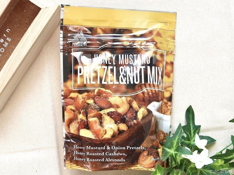 ペンバートンハニーマスタードプレッツェルナッツミックスのパッケージ