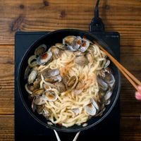 【作り方】ボンゴレ焼きうどん