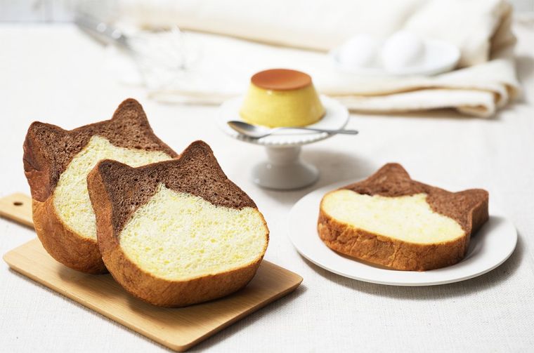 4月限定でねこねこ食パンが「プリン」を新発売。カスタードとカラメルのリッチな味を楽しめるの画像