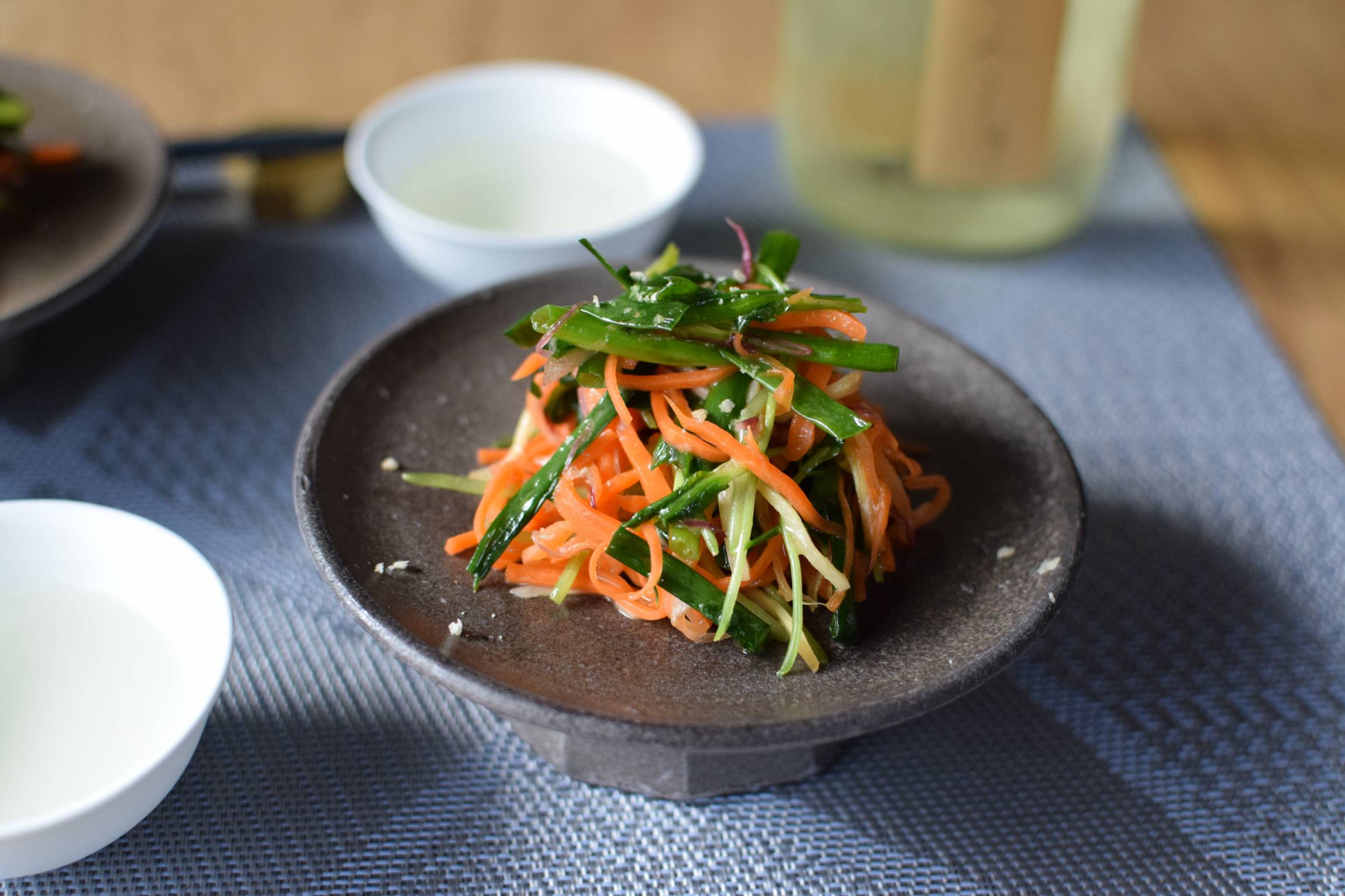 やみつきになるシャキシャキ食感！にんじんとねぎの小鉢