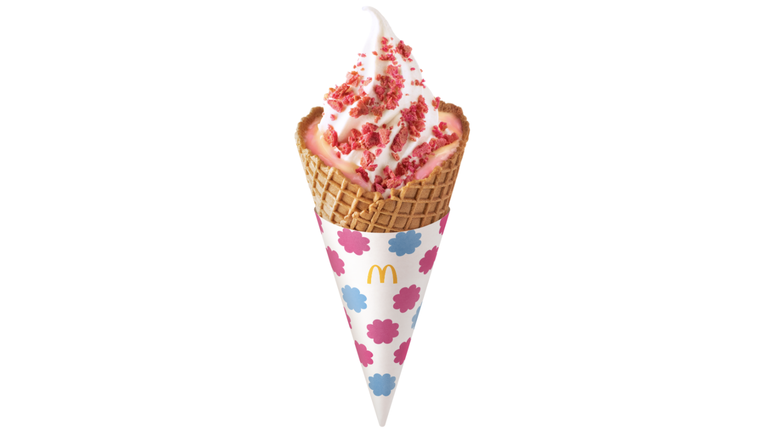 マクドナルド×不二家のコラボ!「マックシェイク® ミルキーのままの味」が期間限定で登場の画像