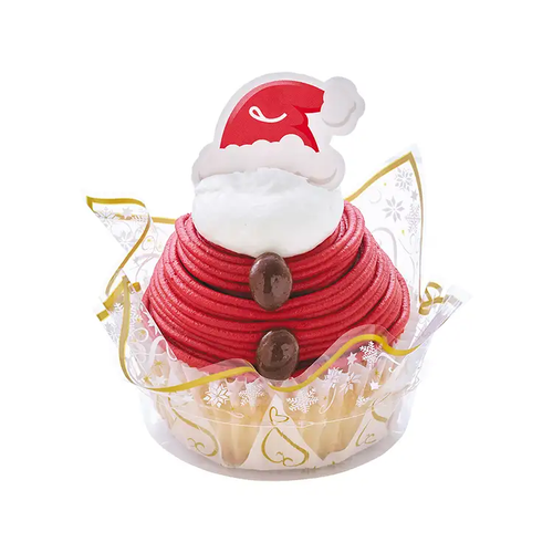 クリスマスサンタの苺モンブラン