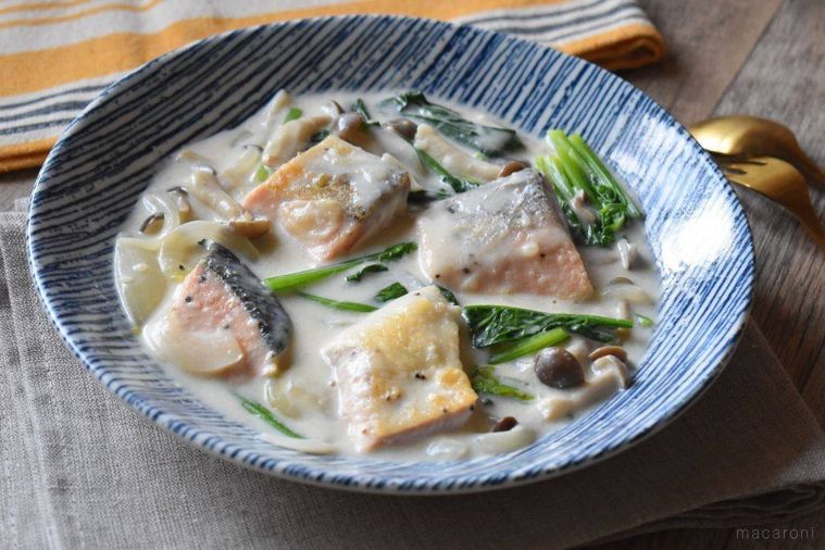 鮭のクリーム煮のレシピ 作り方 ホワイトソースは不要 Macaroni