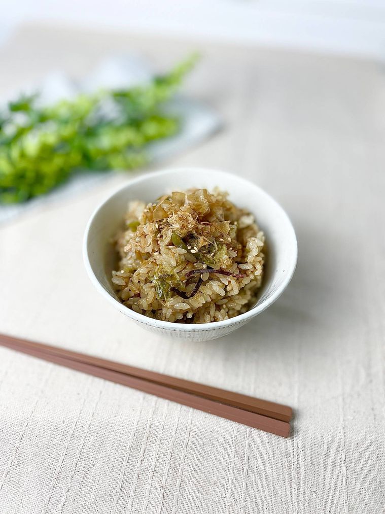 ピーマン炊き込みご飯の完成