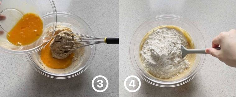 クッキーの生地を作る様子