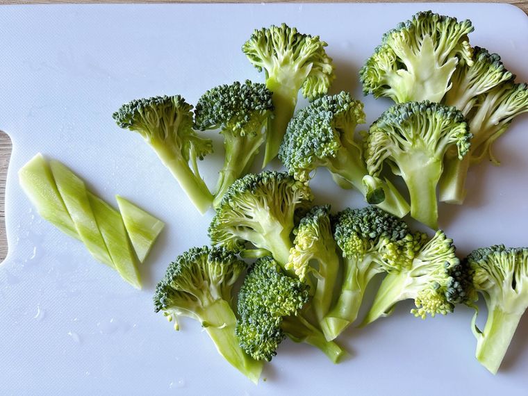 小房に分けたブロッコリー