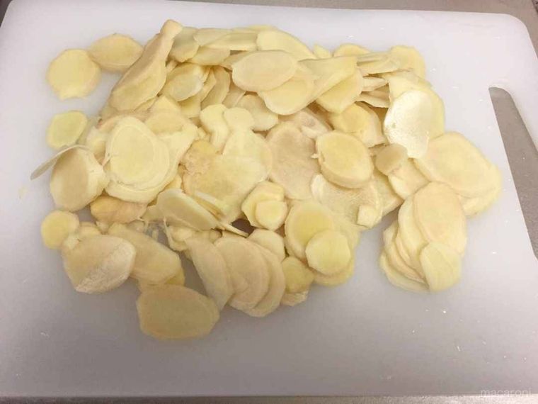 スライスされた生姜