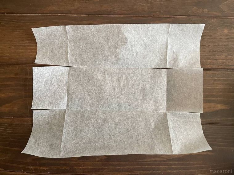 切れ込みの入ったベーキングシート