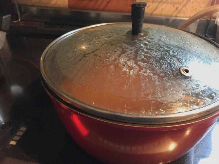 ふたをした様子