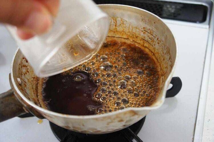 水を全量加え終わったところの様子