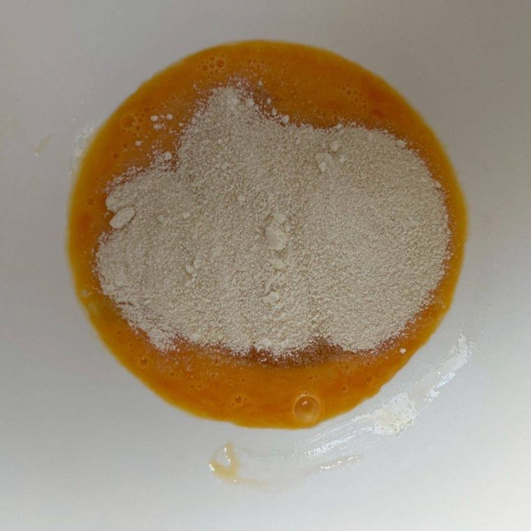 卵にてんさい糖を加えたところ