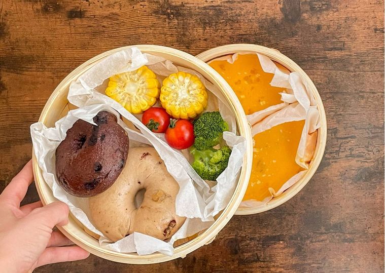 せいろを重ねている様子