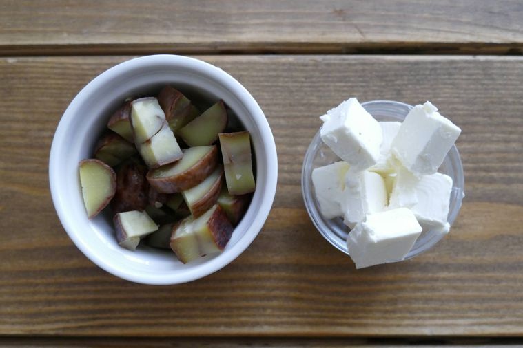 角切りの渋皮煮とクリームチーズ