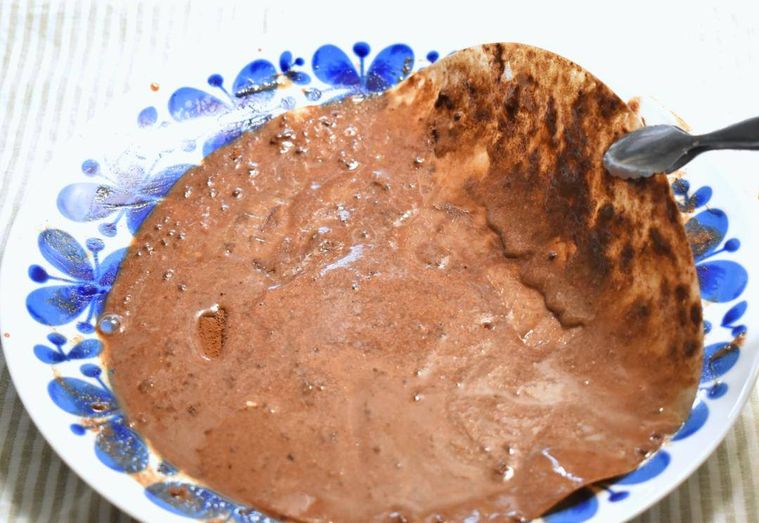 卵液に浸したライスペーパー