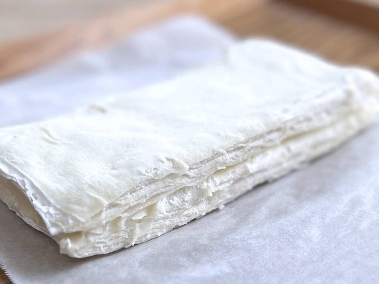 春巻きの皮とホイップクリームで作ったミルクレープ