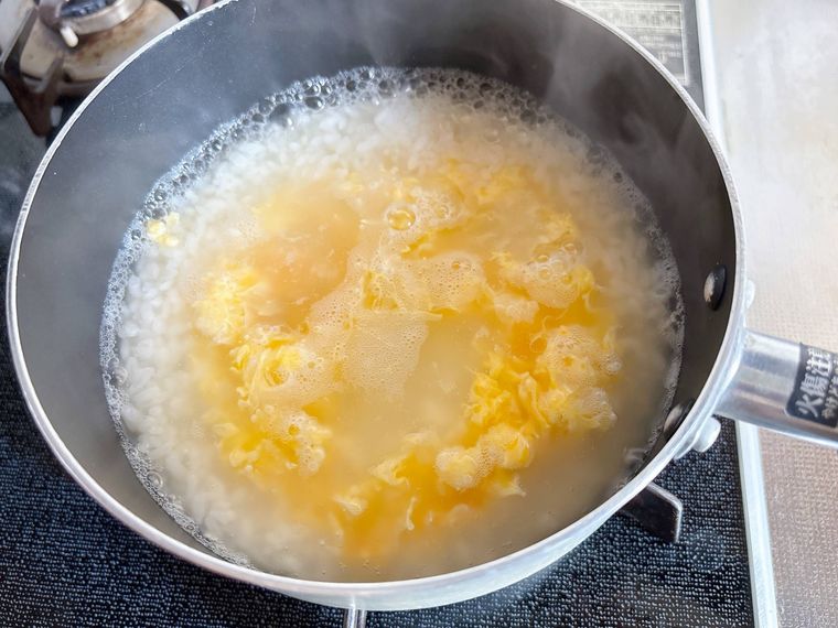 卵がふんわり固まった様子