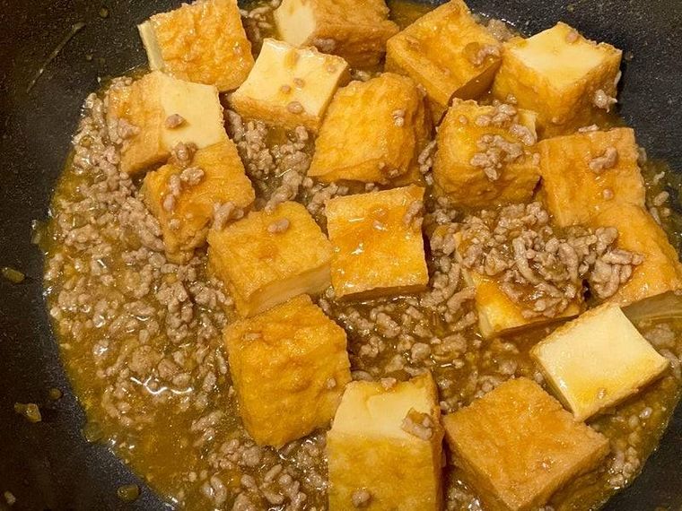 水溶き片栗粉を加えて、とろみをつける