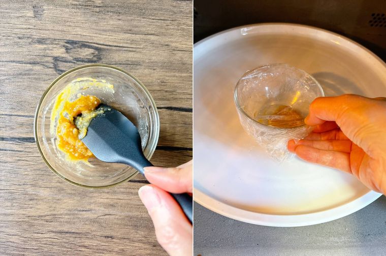 みそだれを作る様子